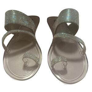 New 
INC Gianolo Jelly Sandals, Clear Crystal  Size 9M
